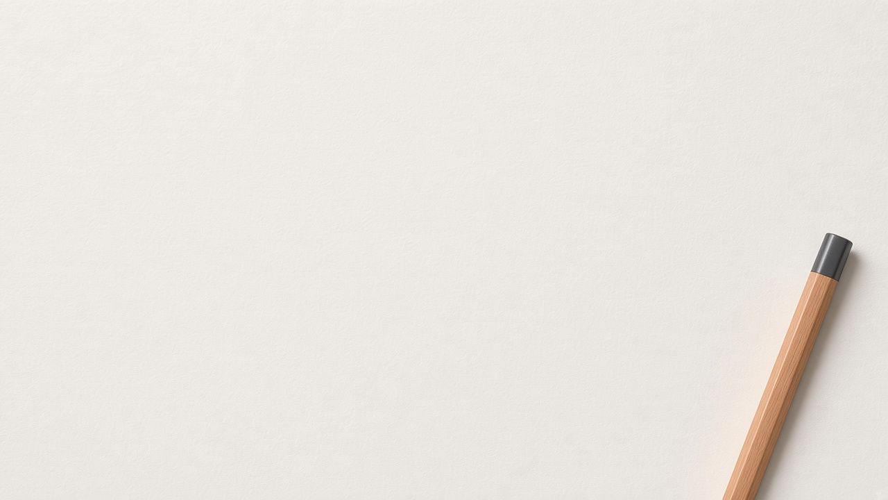 A blank sketchbook page with a pencil