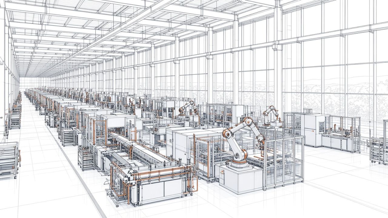 The same operation as a precise design drawing