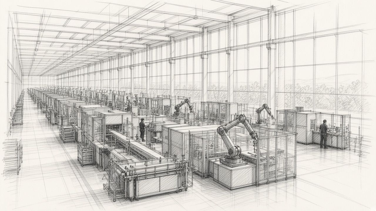 A pencil sketch of a future operation